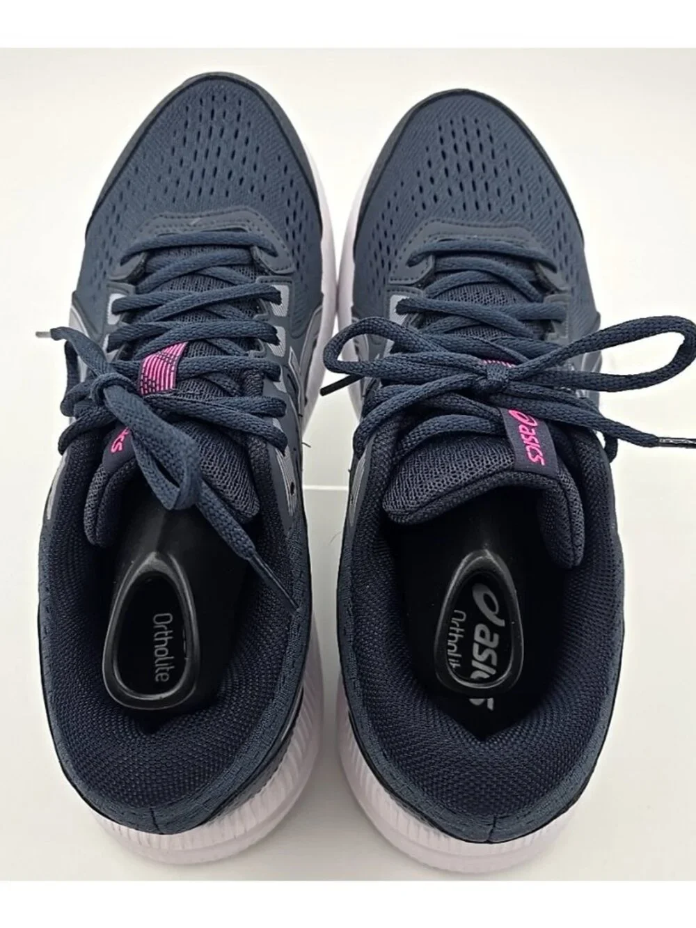 Asics 1012B320 Gel Contend 8 Amplifoam Ortholite Dark Gray Pink Shoes Women 8.5
